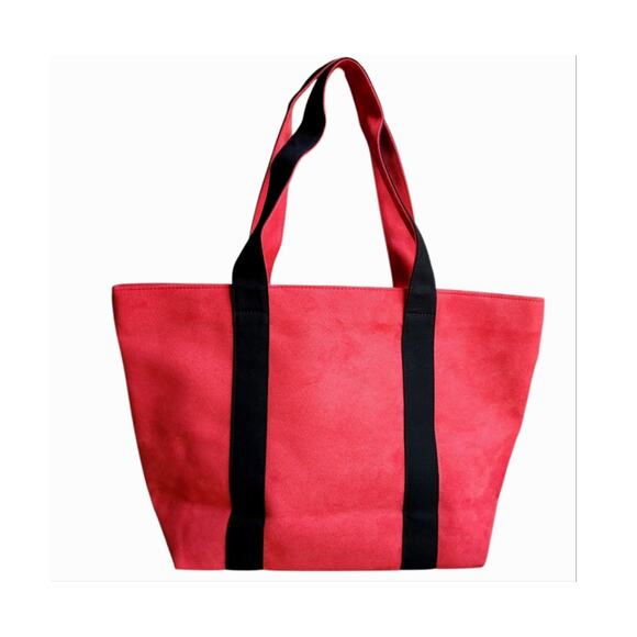 KORS Michael Kors Handbags - KORS Michael Kors red tote bag black straps